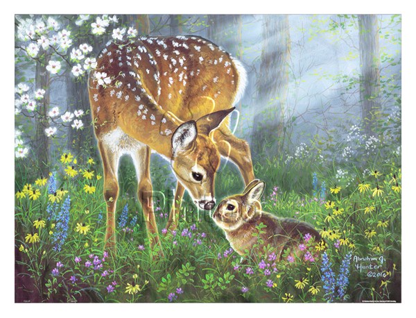 Pintoo (h2067) - Abraham Hunter: "Forest Friends" - 1200 pièces