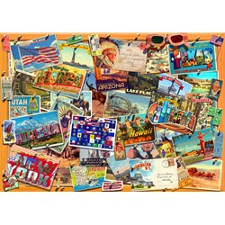 Bluebird Puzzle (70170) - Garry Walton: "Postcard (USA)" - 3000 pièces