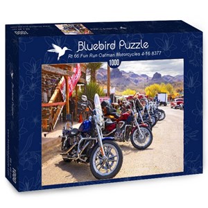 Bluebird Puzzle (70067) - "Rt 66 Fun Run Oatman Motorcycles 4-16 8377" - 1000 pièces