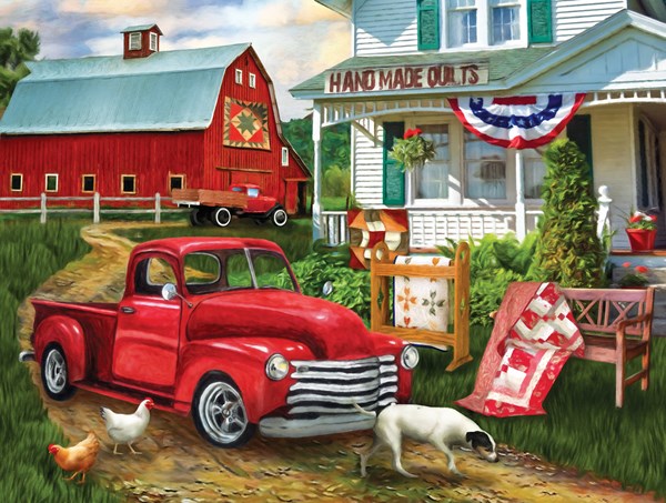 SunsOut (28868) - Tom Wood: "Stopping at the Farm" - 500 pièces