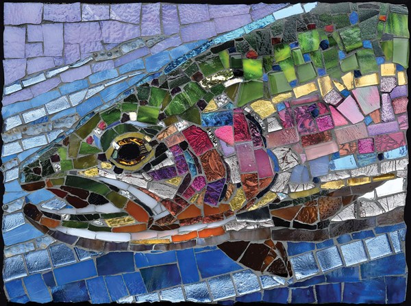 SunsOut (70711) - Cynthie Fisher: "Stained Glass Rainbow Trout" - 1000 pièces