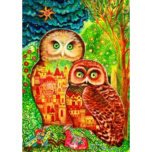 Bluebird Puzzle (70414) - Oxana Zaika: "Owls" - 1000 pièces