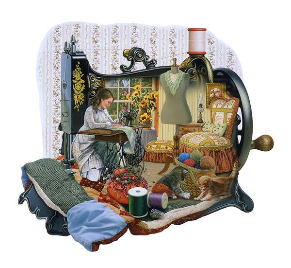 SunsOut (95072) - Russell Cobane: "Sewing Memories" - 1000 pièces