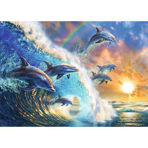 Ravensburger (19580) - Adrian Chesterman: "Dancing Dolphins" - 1000 pièces
