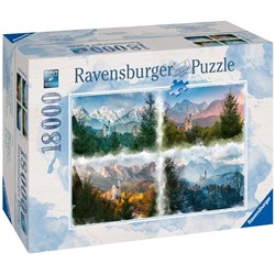 Ravensburger (16137) - "Fairy Castle in 4 Seasons (Neuschwanstein)" - 18000 pièces