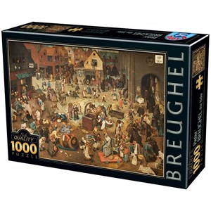 D-Toys (76885) - Pieter Brueghel the Elder: "The Fight Between Carnival and Lent" - 1000 pièces