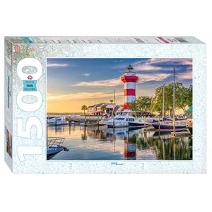 Step Puzzle (83063) - "Harbour Town Lighthouse, South Carolina" - 1500 pièces