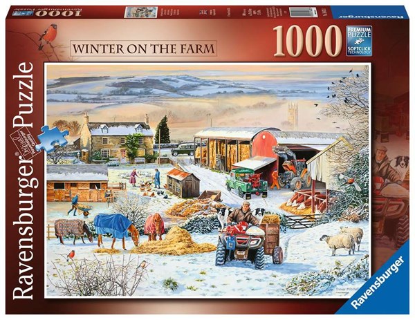 Ravensburger (16478) - "Winter on the Farm" - 1000 pièces