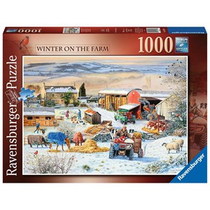 Ravensburger (16478) - "Winter on the Farm" - 1000 pièces