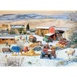Ravensburger (16478) - "Winter on the Farm" - 1000 pièces