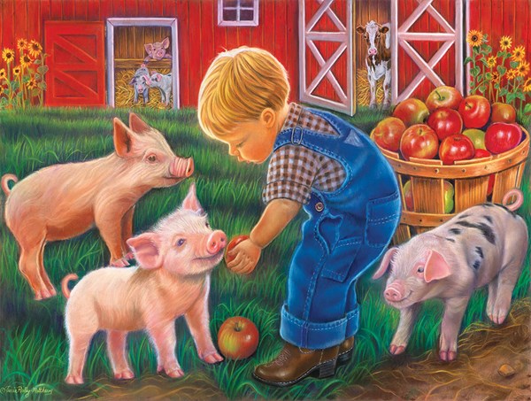 SunsOut (35875) - Tricia Reilly-Matthews: "Little Farm Boy" - 500 pièces