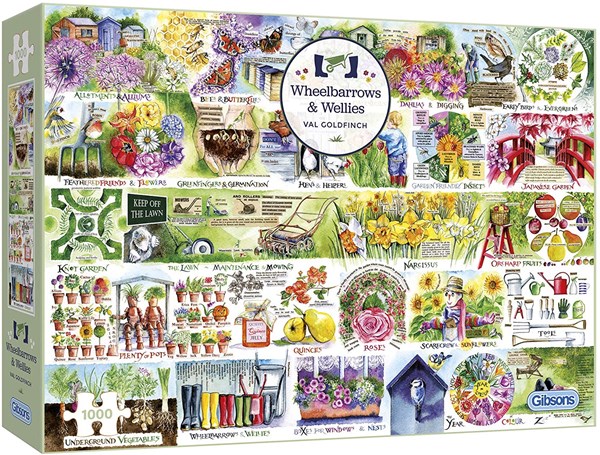 Gibsons (G7106) - Val Goldfinch: "Wheelbarrows & Wellies" - 1000 pièces