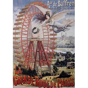 Grafika (00622) - "Affiche Publicitaire pour la Grande Roue de Paris , 1910" - 1000 pièces