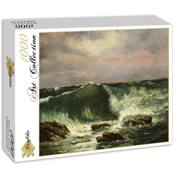 Grafika (01157) - Gustave Courbet: "La Vague, 1870" - 1000 pièces