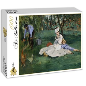 Grafika (01132) - Edouard Manet: "La Famille Monet dans leur Jardin à Argenteuil, 1874" - 1000 pièces