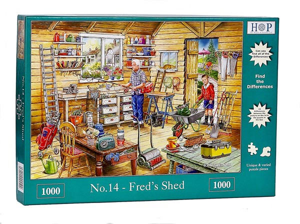 The House of Puzzles (4500) - "Find the Differences No.14, Fred's Shed" - 1000 pièces