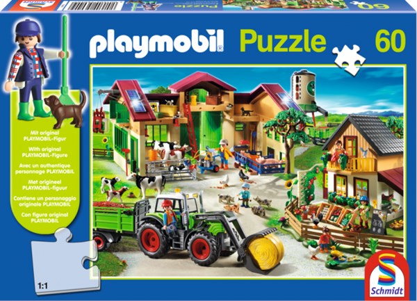 Schmidt Spiele (56040) - "Playmobil On the Farm" - 60 pièces