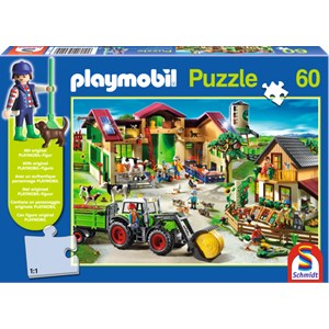 Schmidt Spiele (56040) - "Playmobil On the Farm" - 60 pièces
