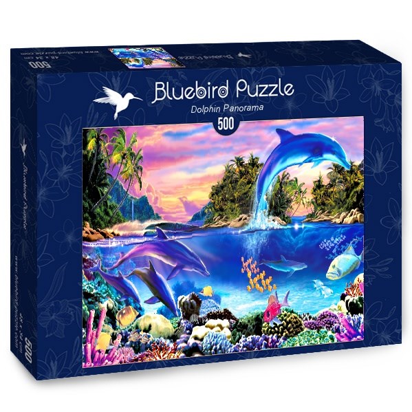 Bluebird Puzzle (70132) - Robin Koni: "Dolphin Panorama" - 500 pièces