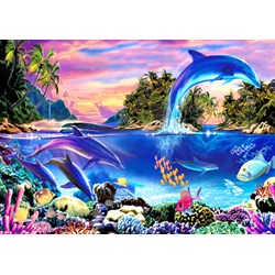 Bluebird Puzzle (70132) - Robin Koni: "Dolphin Panorama" - 500 pièces