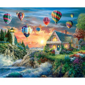 SunsOut (19285) - Nicky Boehme: "Balloons Over Sunset" - 1000 pièces