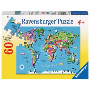 Ravensburger (09607) - "World Map" - 60 pièces