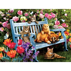 SunsOut (28871) - Tom Wood: "Hanging Out in the Garden" - 300 pièces