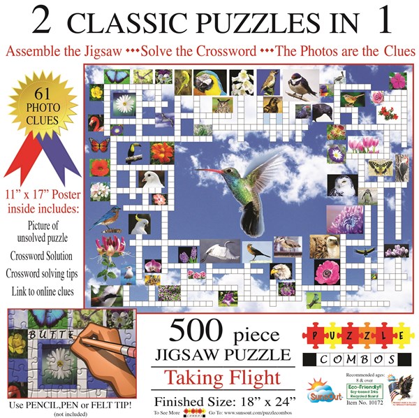 SunsOut (10172) - Irv Brechner: "Puzzle Combo, Taking Flight" - 500 pièces