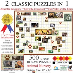 SunsOut (10160) - Irv Brechner: "Puzzle Combo, Animal Nursery" - 500 pièces