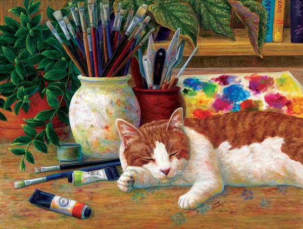 SunsOut (31613) - Linda Elliott: "Painter's Helper" - 500 pièces