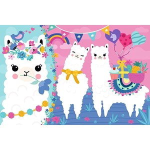 Trefl (16363) - "Happy Llamas" - 100 pièces