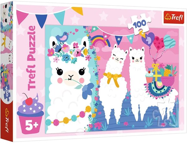 Trefl (16363) - "Happy Llamas" - 100 pièces