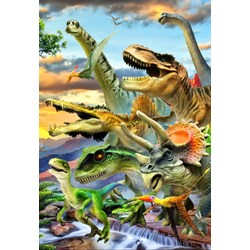 Bluebird Puzzle (70374) - Howard Robinson: "Dino Sunset" - 260 pièces
