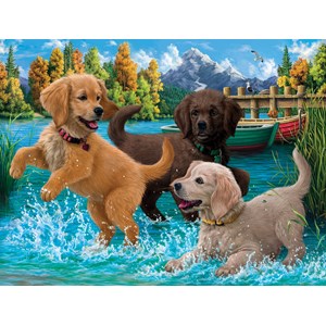 SunsOut (42918) - "Puppies Make a Splash" - 500 pièces