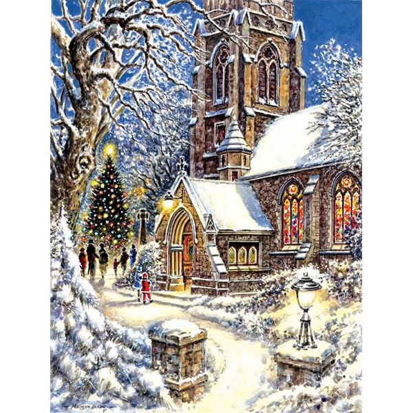 SunsOut (44121) - "Church in the Snow" - 300 pièces