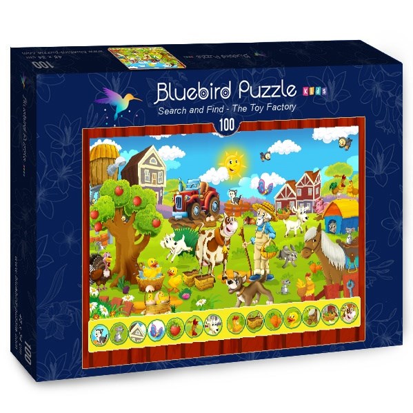 Bluebird Puzzle (70349) - "Search and Find, The Toy Factory" - 100 pièces