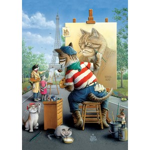 Art Puzzle (5087) - "Painter Cat" - 500 pièces