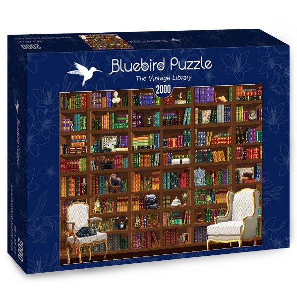 Bluebird Puzzle (70274) - Matthieu Martin: "The Vintage Library" - 2000 pièces