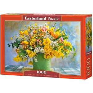 Castorland (C-104567) - "Spring Flowers in Green Vase" - 1000 pièces