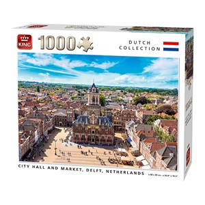 King International (55869) - "City Hall and Market, Delft, Netherlands" - 1000 pièces
