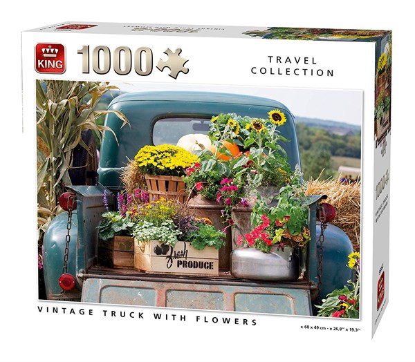 King International (55862) - "Vintage Truck with Flowers" - 1000 pièces