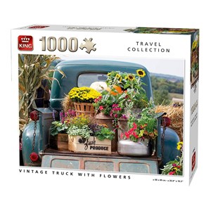 King International (55862) - "Vintage Truck with Flowers" - 1000 pièces