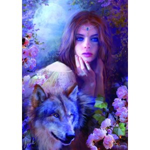 Bluebird Puzzle (70172) - Bente Schlick: "Midnight Rose" - 1000 pièces