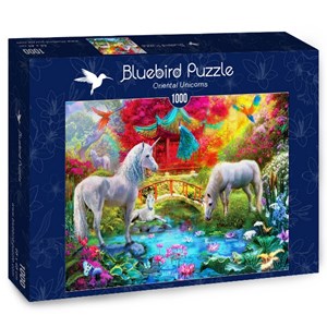Bluebird Puzzle (70148) - Jan Patrik Krasny: "Oriental Unicorns" - 1000 pièces