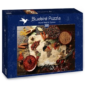 Bluebird Puzzle (70014) - "World Map in Spices" - 3000 pièces