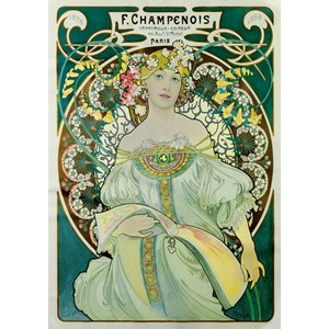 Bluebird Puzzle (60033) - Alphonse Mucha: "Daydream, 1897" - 1000 pièces