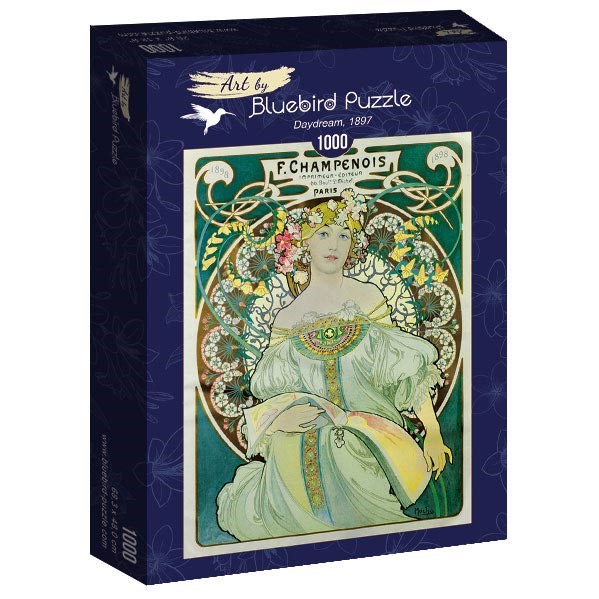 Bluebird Puzzle (60033) - Alphonse Mucha: "Daydream, 1897" - 1000 pièces