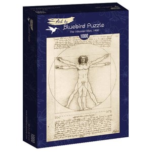 Bluebird Puzzle (60009) - Leonardo Da Vinci: "The Vitruvian Man, 1490" - 1000 pièces