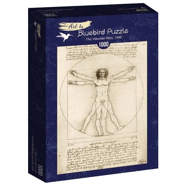 Bluebird Puzzle (60009) - Leonardo Da Vinci: "The Vitruvian Man, 1490" - 1000 pièces
