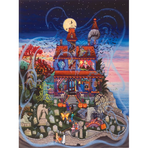 SunsOut (60877) - Kathy Jakobsen: "The Ghost and the Haunted House" - 1000 pièces